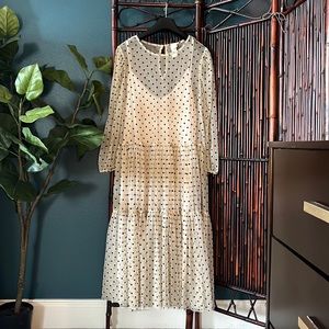 H&M Mesh Polka Dot Dress